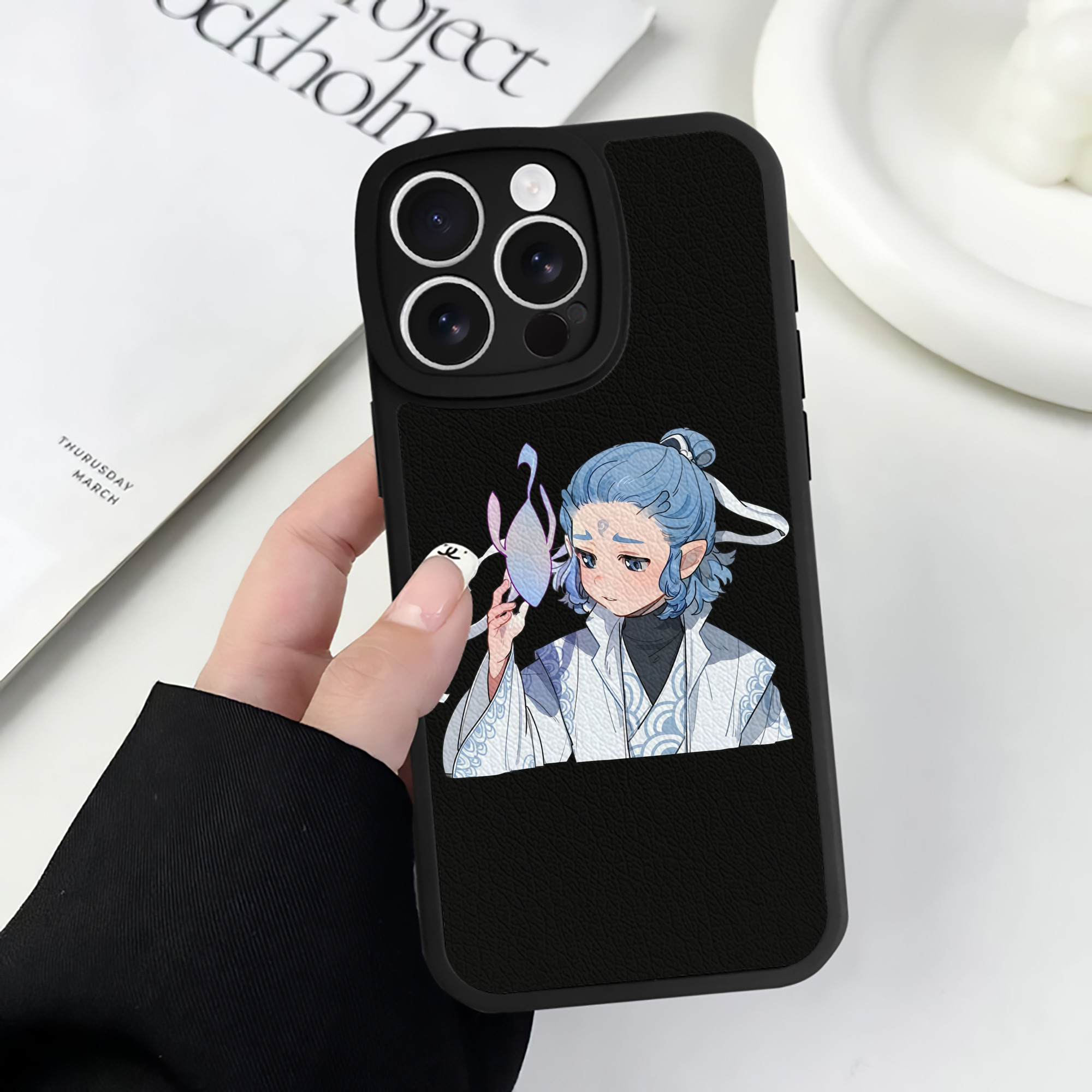 （画像用） Ne Zha 2 ナタ 魔童の大暴れ 【iPhone 16シリーズ対応】シリコンスマホケース（レザー調） 材質：シリコン